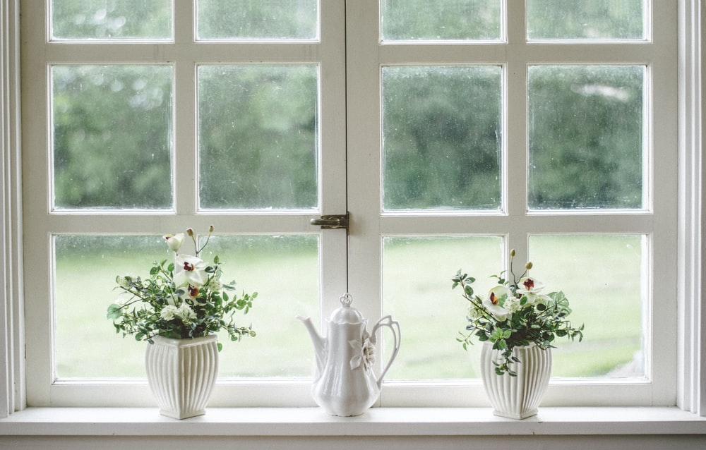 A window with vases