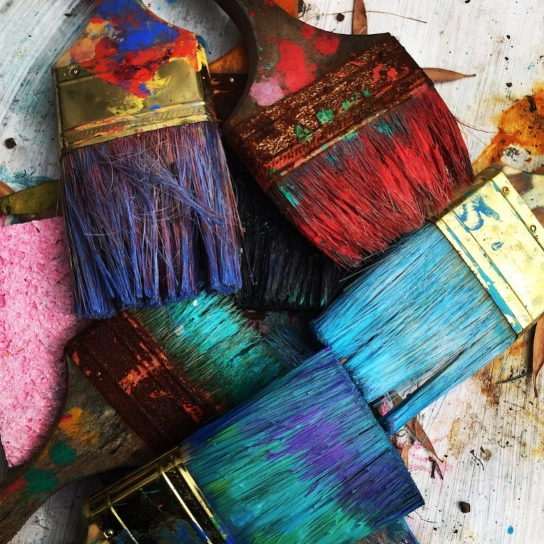 Colorful paintbrushes 
